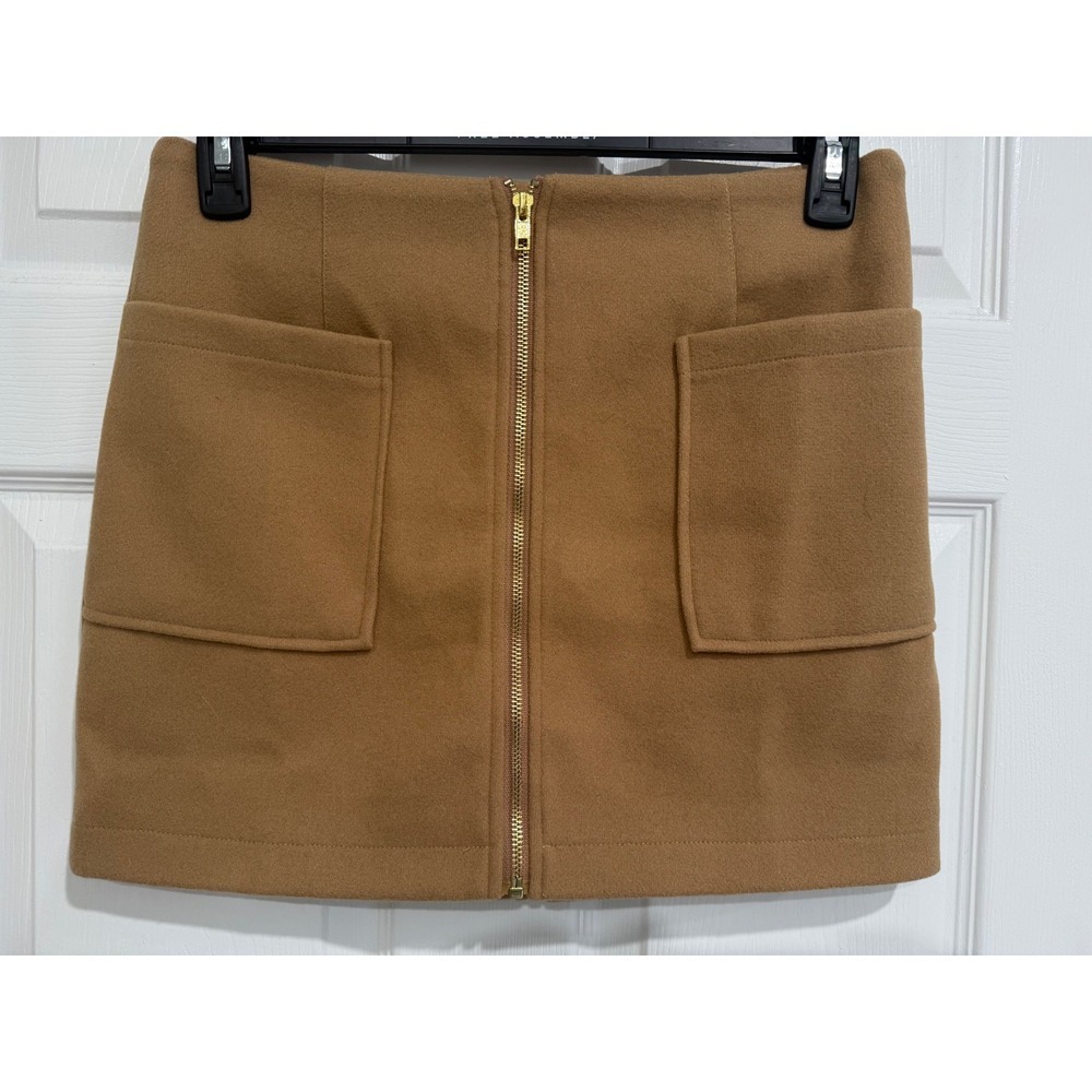 Fall Zip Front Mini Skirt with Pockets Size Medium NWT